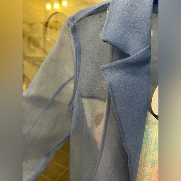 STAUD sheer belted midi dress - Picture 7 of 14